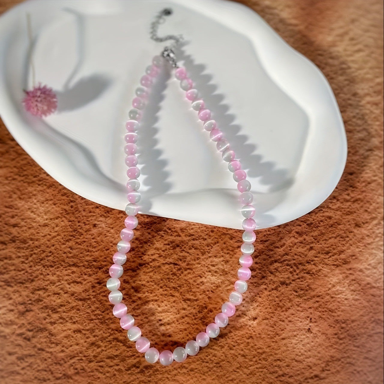 Wholesale Stylish Gold Heart Crystal Beaded Necklace Bohemian Women Fashion Jewelry