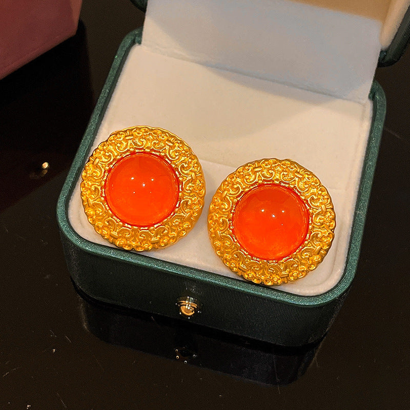 Wholesale Vintage Middle-aged Earrings Silver Needle Retro Temperament Earrings ACC-ES-Weim006