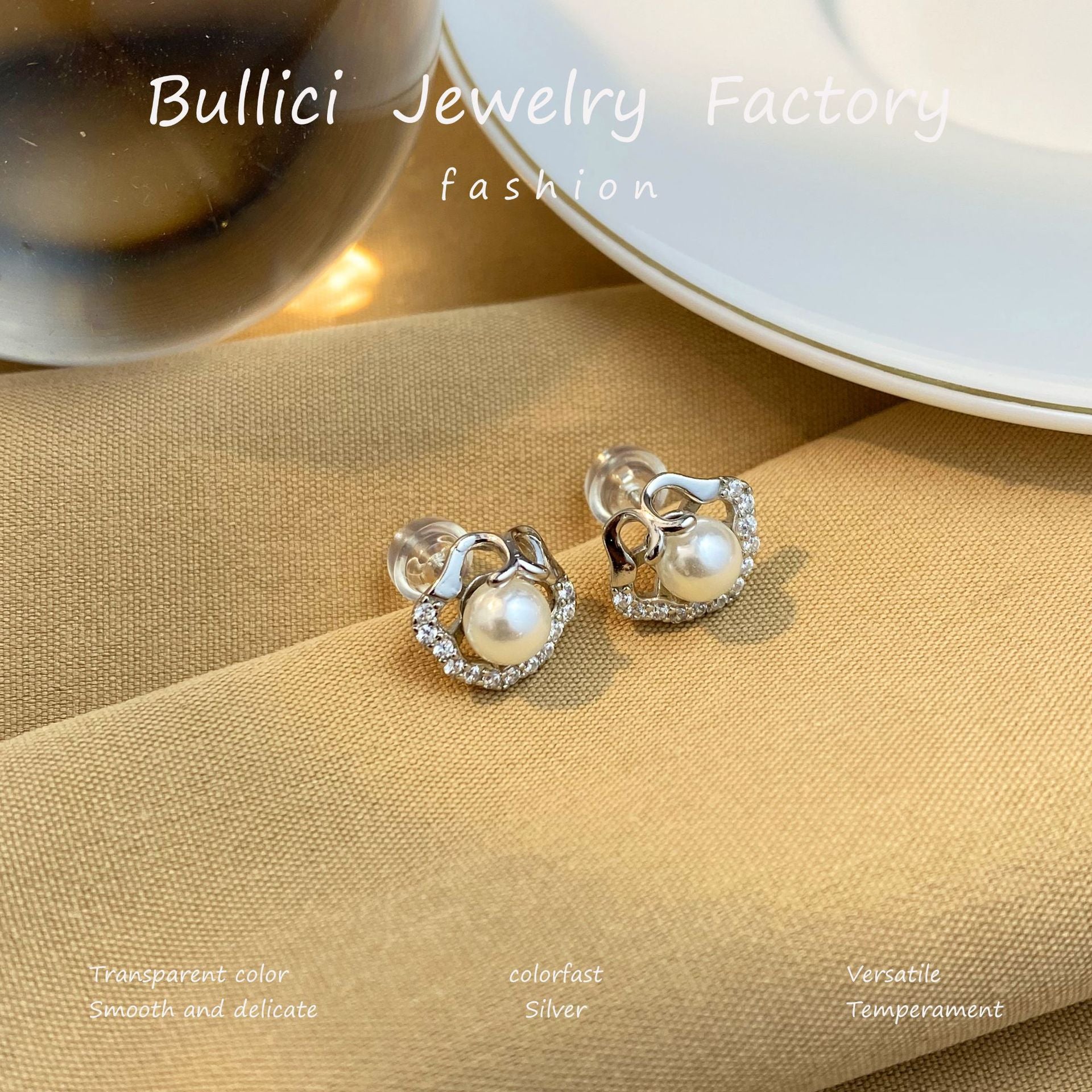 Wholesale S925 Sterling Silver Earrings Beads Pearl Earrings