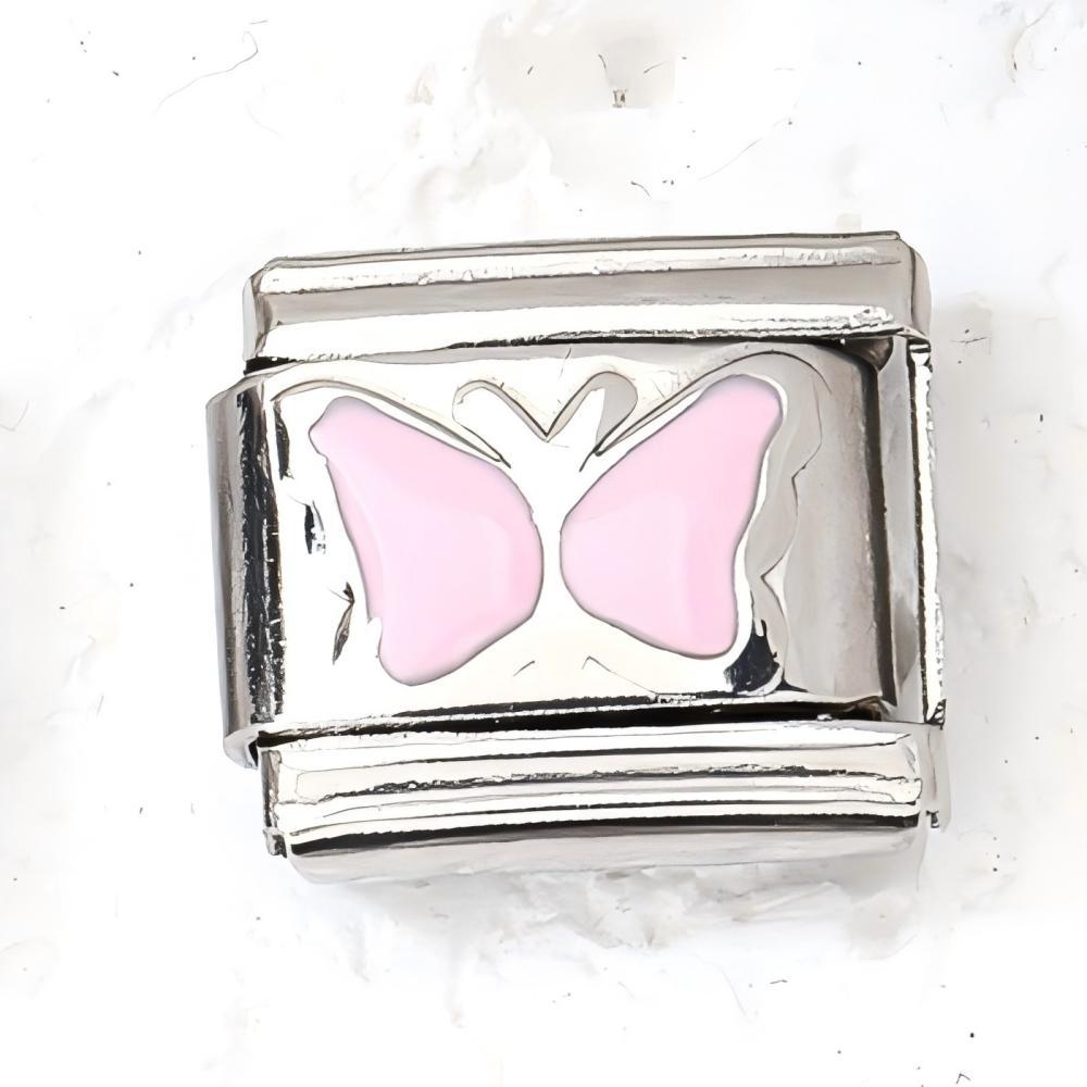 Wholesale 10pcs Italian Charm Bracelet 9mm DIY Splicing Butterfly Heart Stainless Steel Composable Bracelet