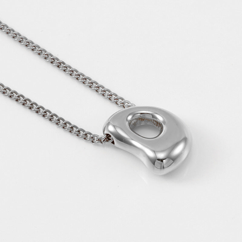 Wholesale Titanium Steel  balloon bubble letter pendant female necklace