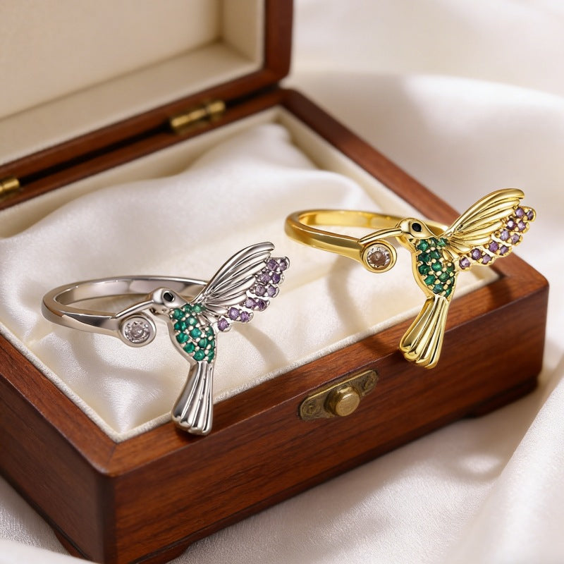 Wholesale Stylish Bird Motif Copper Ring Fashion Accessory for Resale