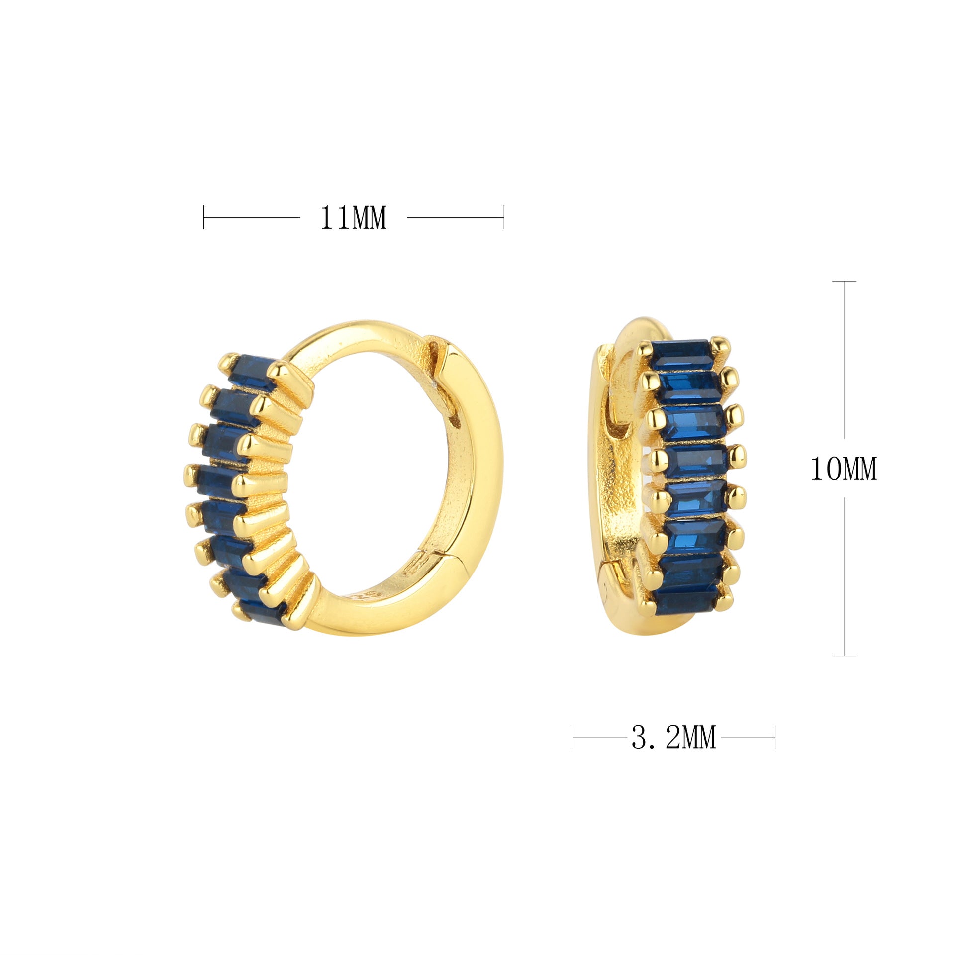 Wholesale S925 Sterling Silver Earrings Round Zircon Earrings Ear Clips ACC-ES-HRB001