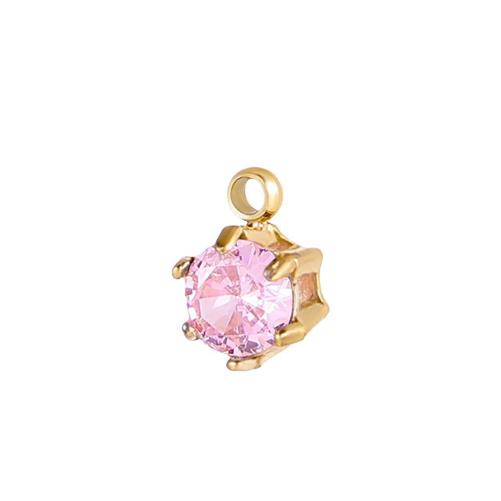 Wholesale stainless steel zircon small pendant