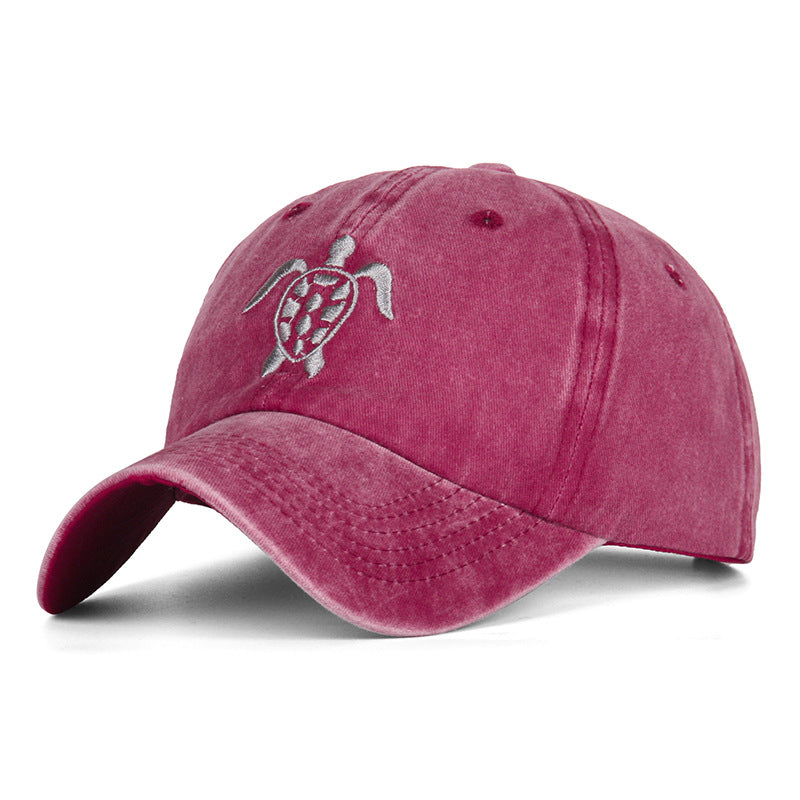 Wholesale Vintage Distressed Washed Baseball Cap Sun Protection Visor Peaked Cap Hat Sea Turtle ACC-HT-DuJIaer001