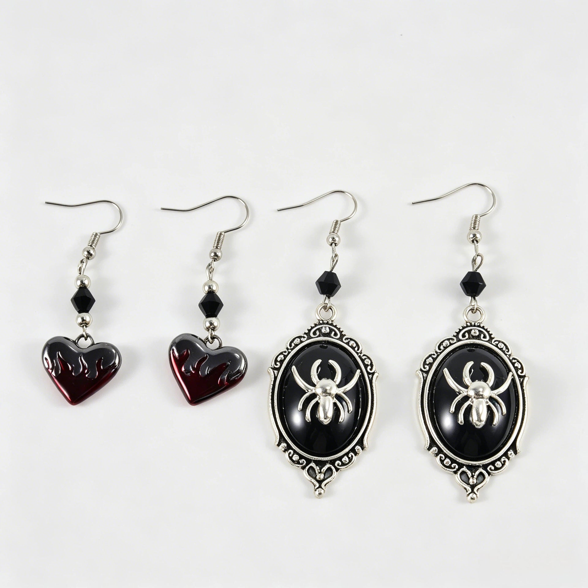 Wholesale Zinc Alloy  Coffin Skull Pendant Ear Hooks Retro Gothic Fashion Jewelry Accessory For Women