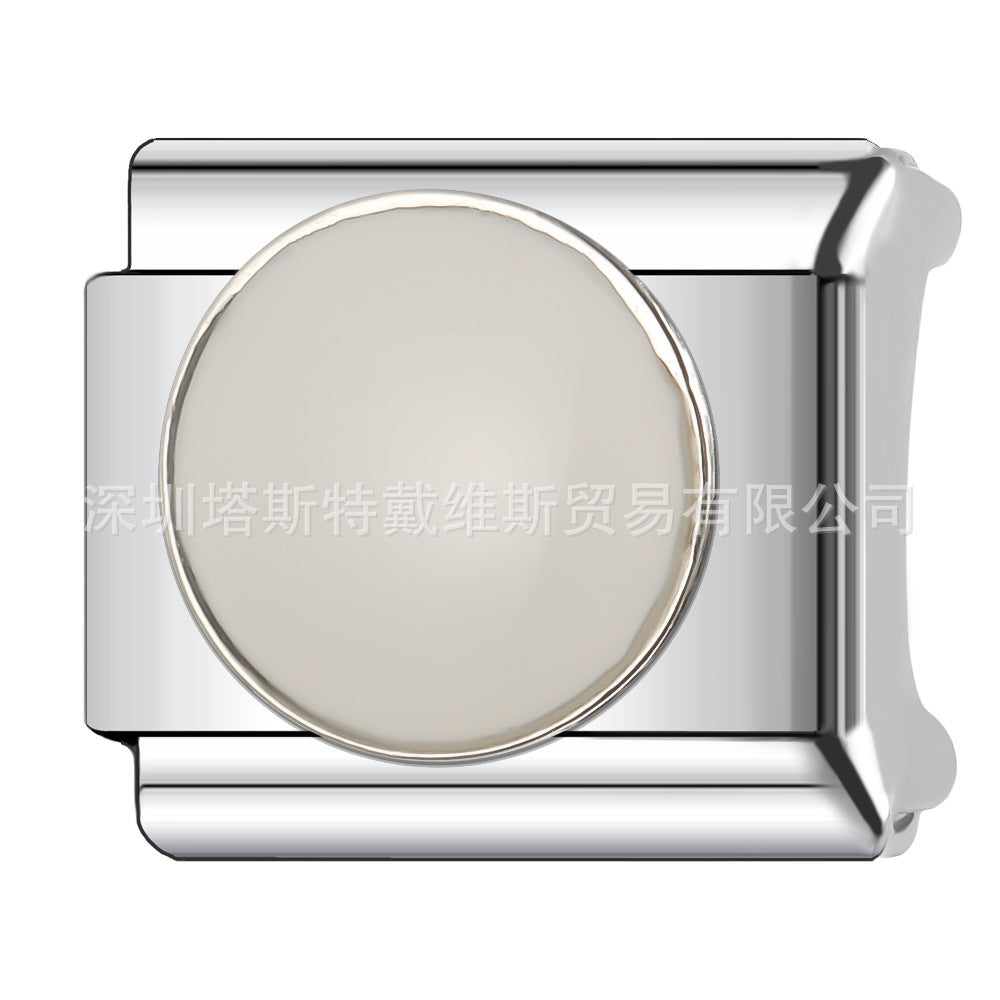 Wholesale 9mm Italian Charm Starter Bracelets DIY square Single Section Creative Stainless Steel Composable Bracelet