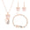 Wholesale  Cat's Eye Stone Cat Earrings Necklace Bracelet suit