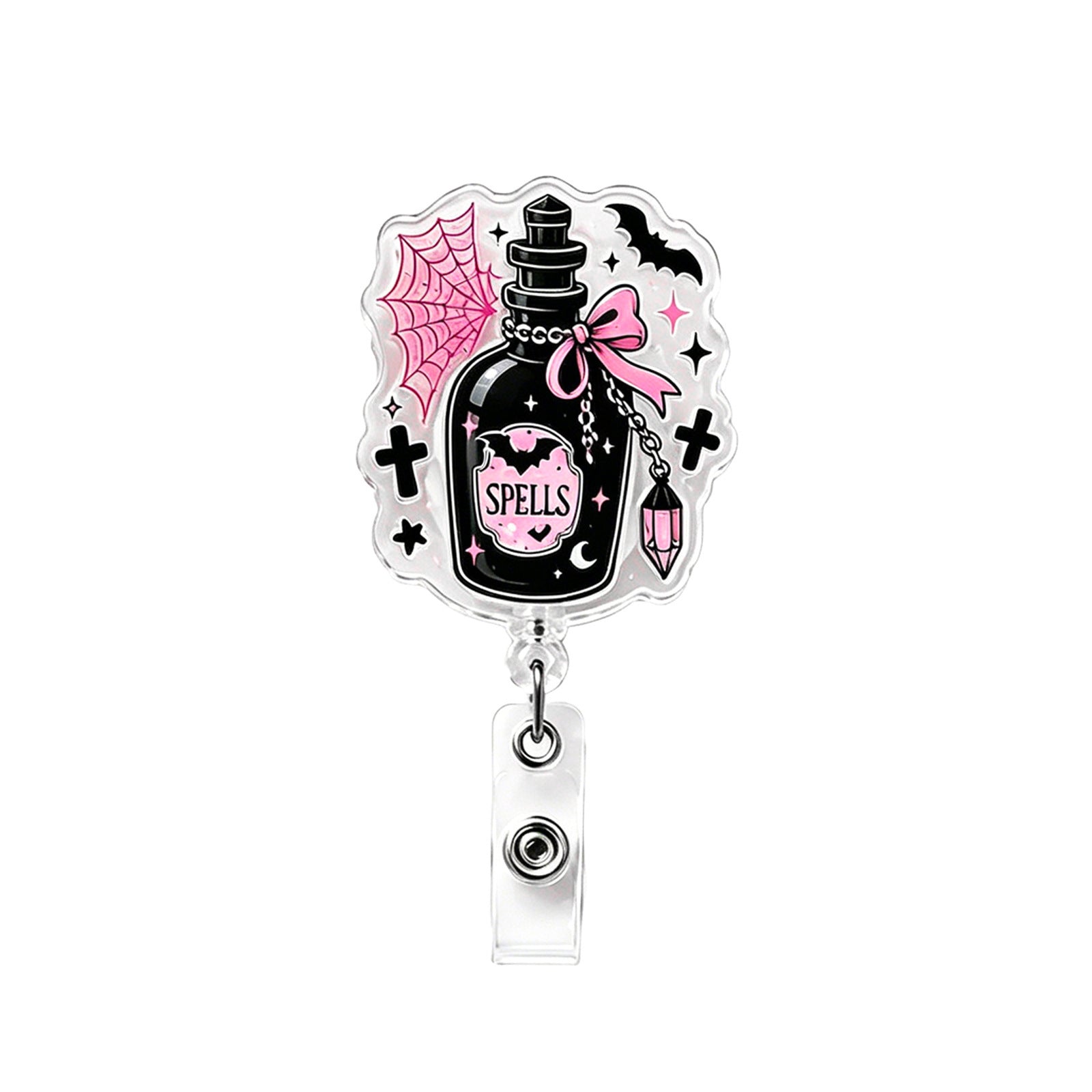 Wholesale Abs  Ghost Skull ID Badge Reel for Medical Staff
