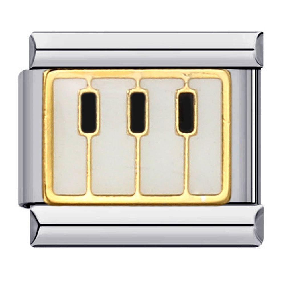 Wholesale Italian modularMusic Lover Series Stainless Steel Bracelet