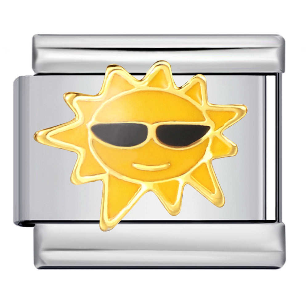 Wholesale Italian Charm Bracelet 9mm DIY Splicing Removable Four Seasons Elements Stainless Steel Composable Bracelet