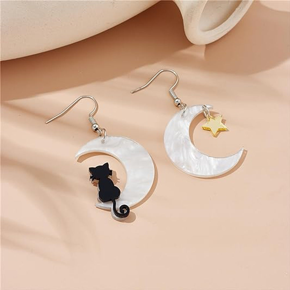 Boucles d'oreilles en gros Halloween Halloween Ghost Moon Funky Grotesque Elements en acier inoxydable