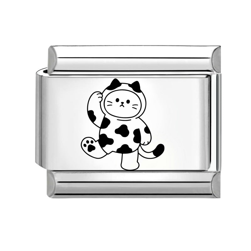 Wholesale 9mm Italian Charm Starter Bracelets DIY Cute Pet Stainless Steel Composable Bracelet