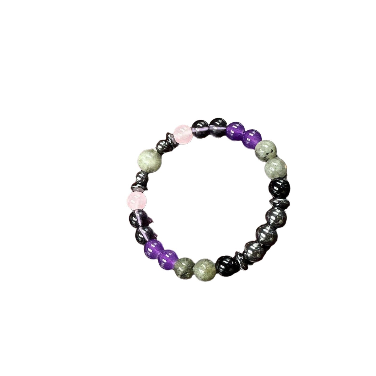 Wholesale Amethyst Hematite Crystal Bracelet