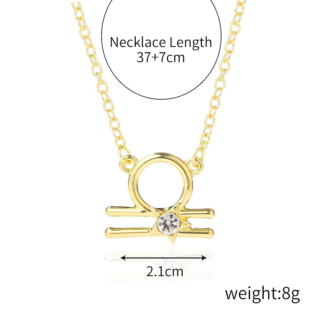 Wholesale 12 constellation necklace  12 constellation alloy diamond rhinestone clavicle chain