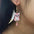 Wholesale  Cute Cat Two-body Earrings  Cartoon Girl Flower Cat Ear Hook