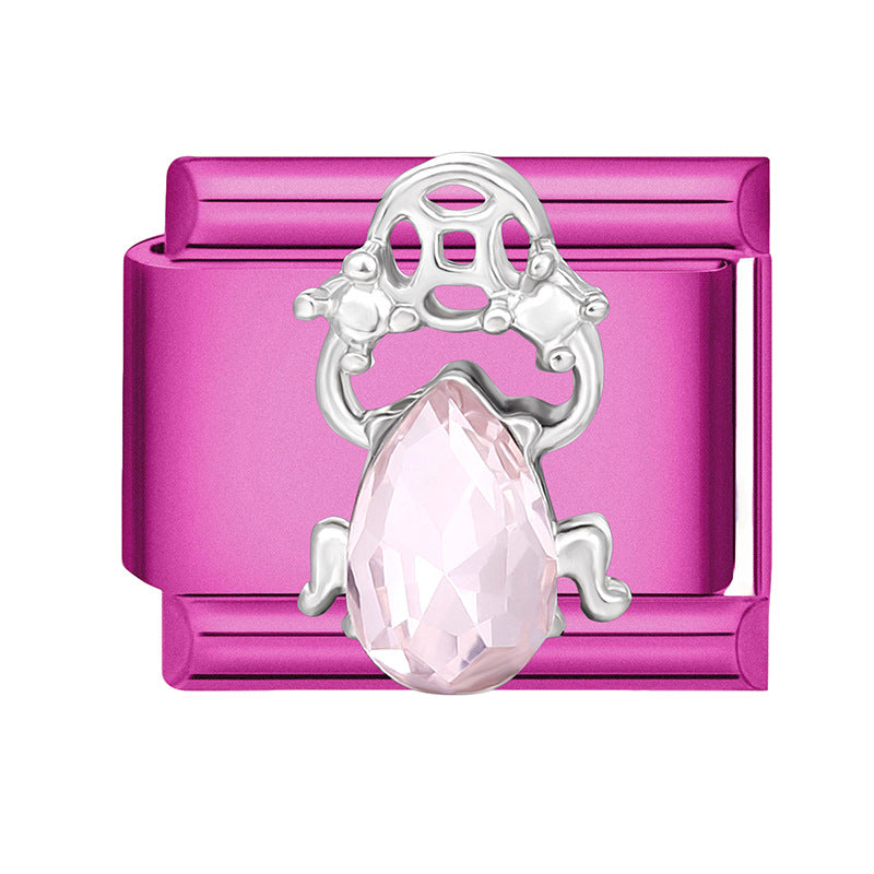 Wholesale 9mm Italian Charm Starter Bracelets DIY square Single Section Creative Stainless Steel Composable Bracelet