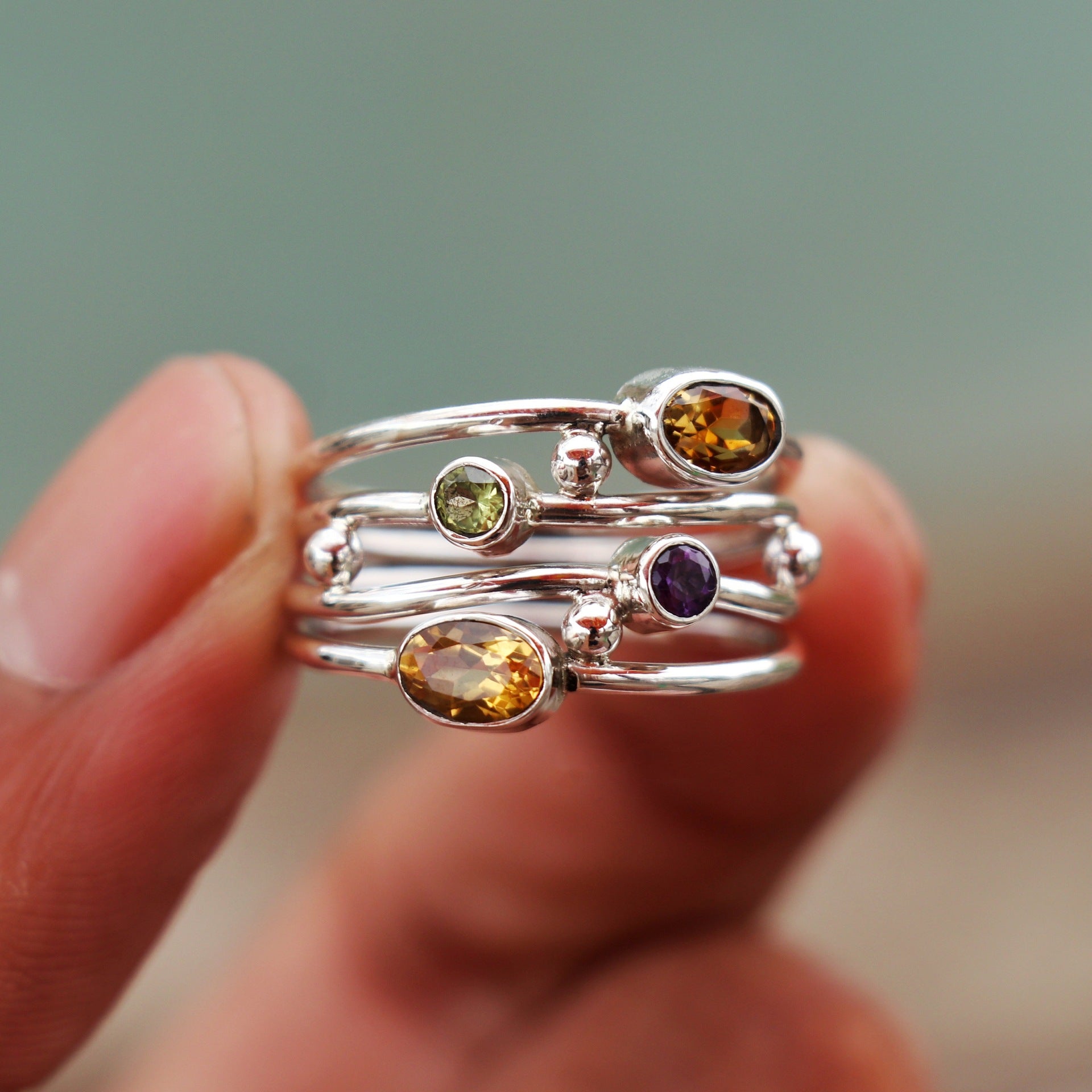 Wholesale Trendy Bohemian Rhinestone Cut-Out Ring,  Silver Copper Fashion Jewelry Accessory for Everyday Wear