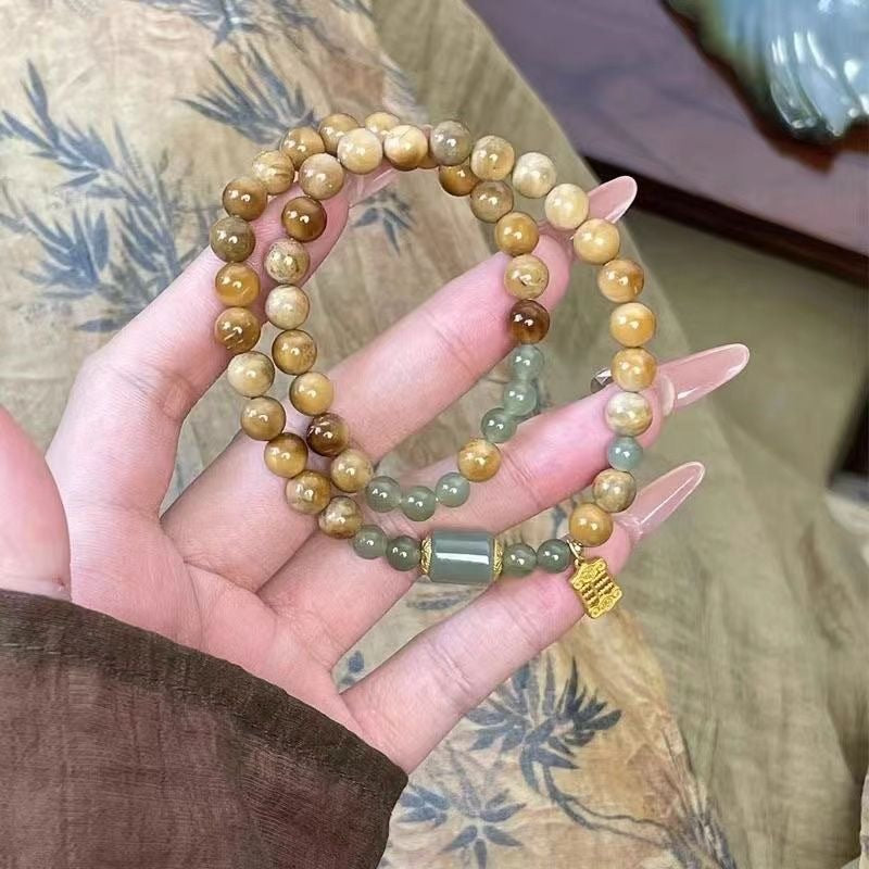 Wholesale Zen Style Double-Layer Beaded Bracelet Trendy Jewelry Accessory