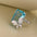 Wholesale Butterfly Ring  Sea Blue Golden Zircon Ring