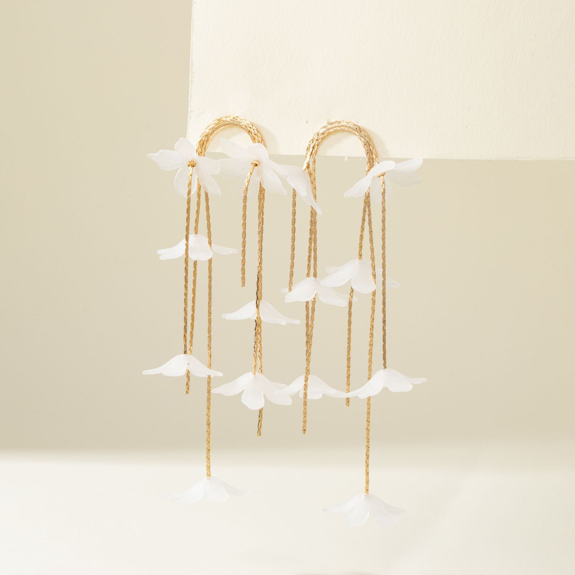 Wholesale Geometric Tassel Flower Earrings