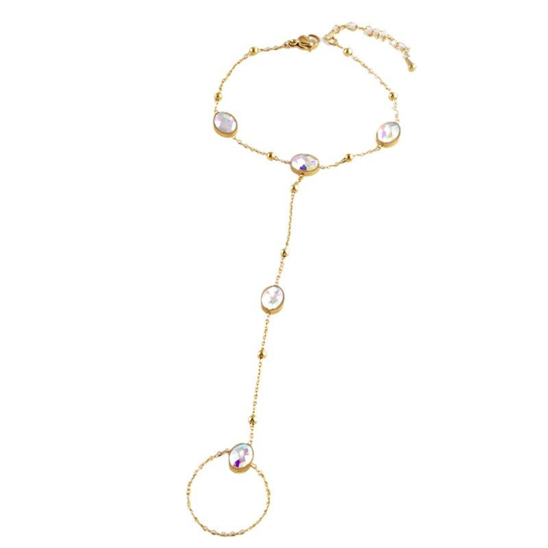 Wholesale Titanium Steel Popular Same Style Five-pointed Star Finger Bracelet