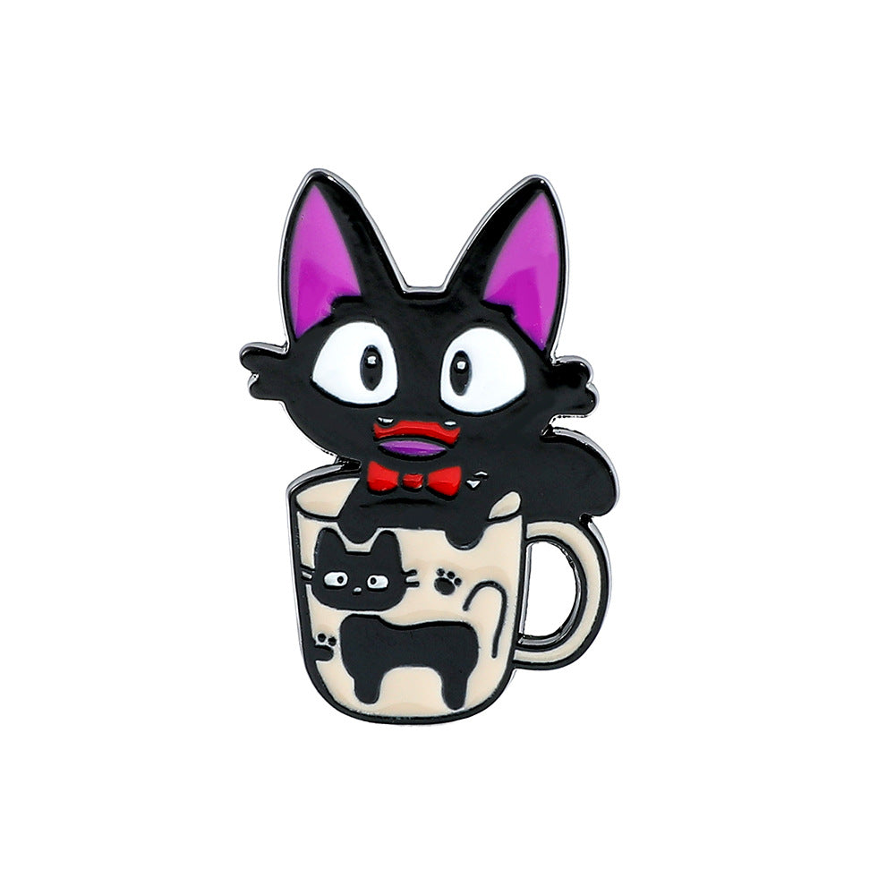 Wholesale Cute Teacup Cat Alloy Brooch