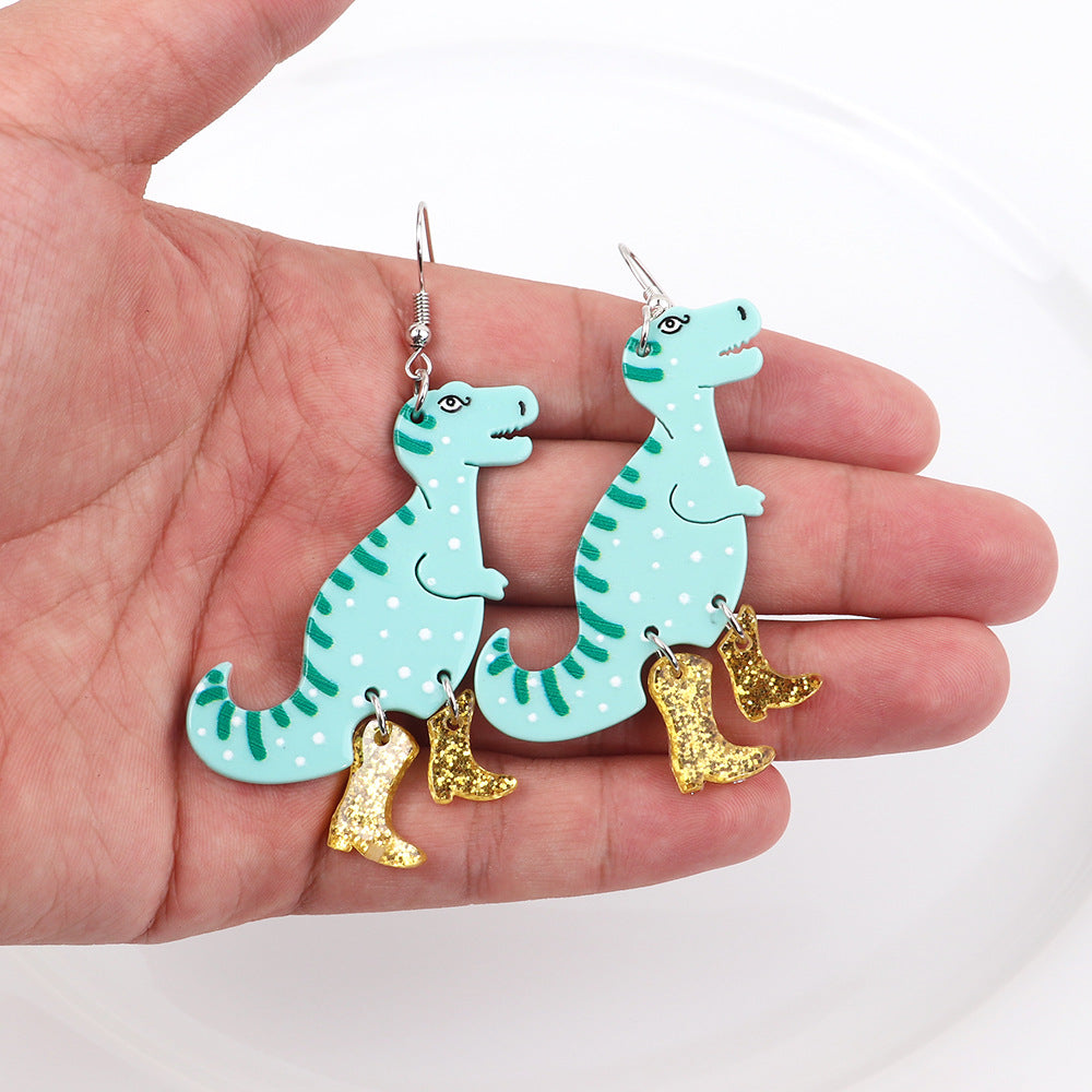 Wholesale  dinosaur earrings cute retro funny  earrings