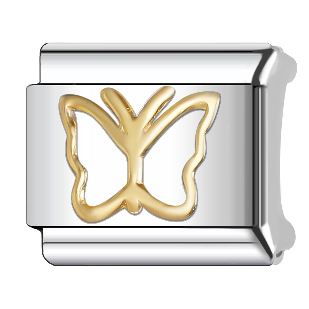 Wholesale 5pcs Italian Charm Bracelet 9mm DIY Splicing Cute Creative Stainless Steel Composable Bracelet