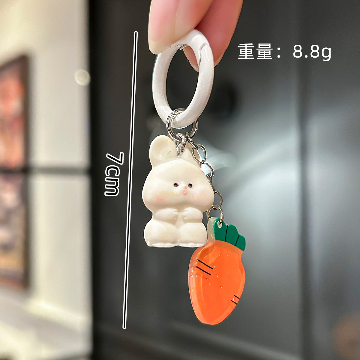 Wholesale Cute radish rabbit keychain
