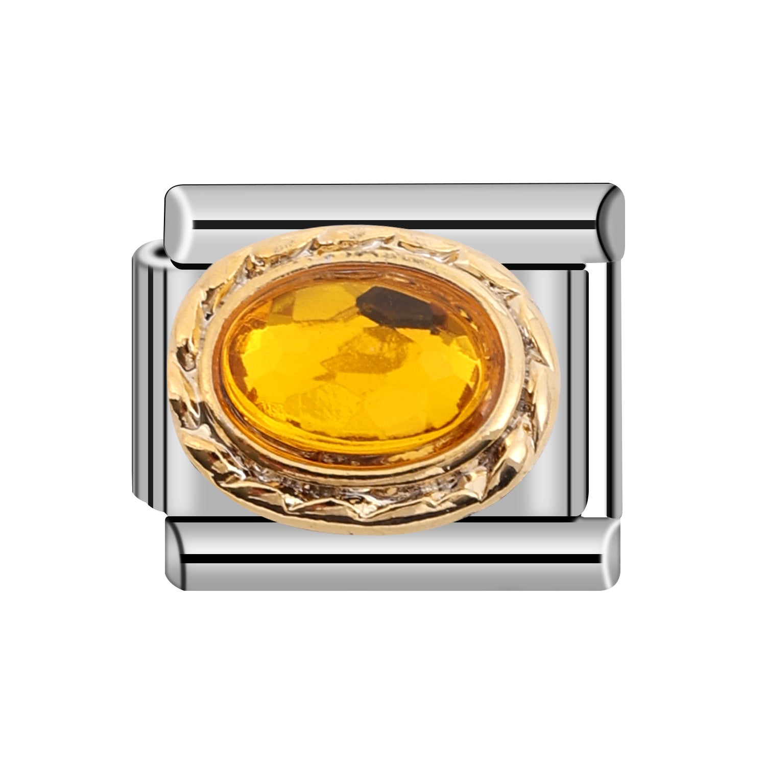 Wholesale 10pcs Italian Charm Bracelet 9mm DIY Splicing Removable Flower Round Gem Element Stainless Steel Composable Bracelet