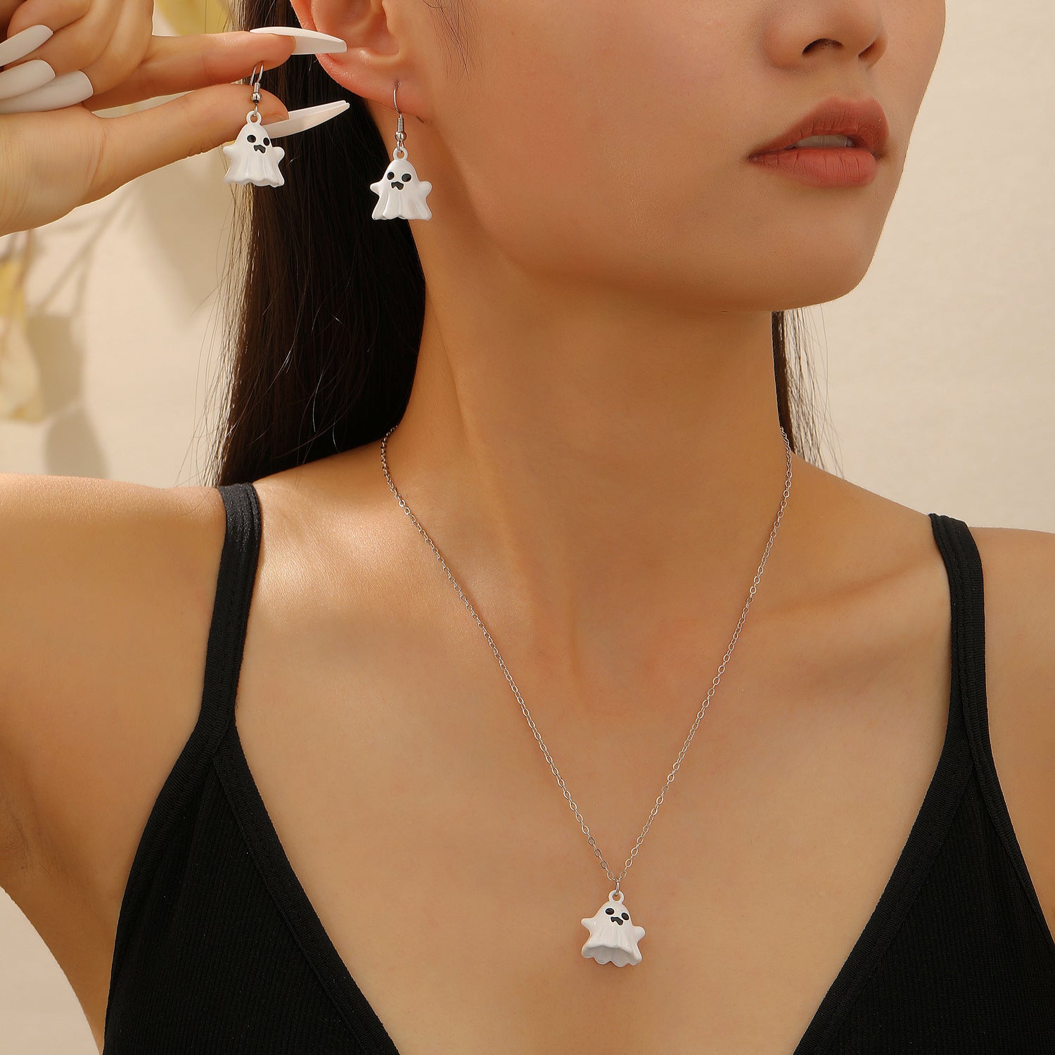 Wholesale  Ghost Earring and Necklace Set Alloy Jewelry for Party Wear Gift