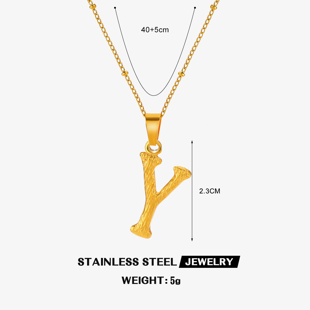 Wholesale Stainless Steel Fashion 26 Letter Necklace