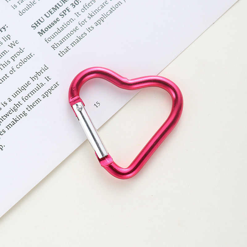 Wholesale Heart aluminum alloy multifunctional safety buckle keychains