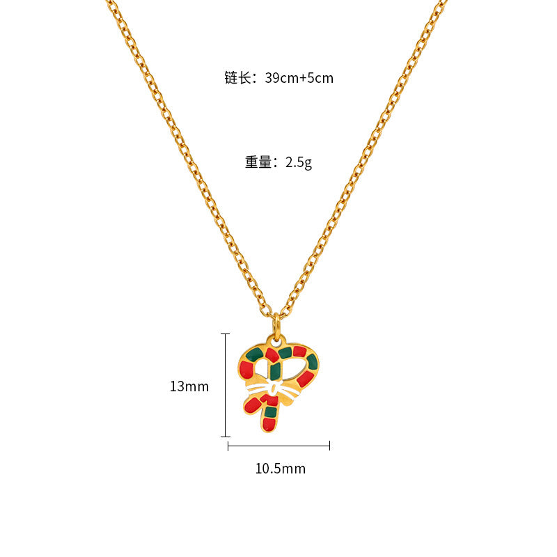 Wholesale Christmas  non-fading temperament stainless steel  necklace