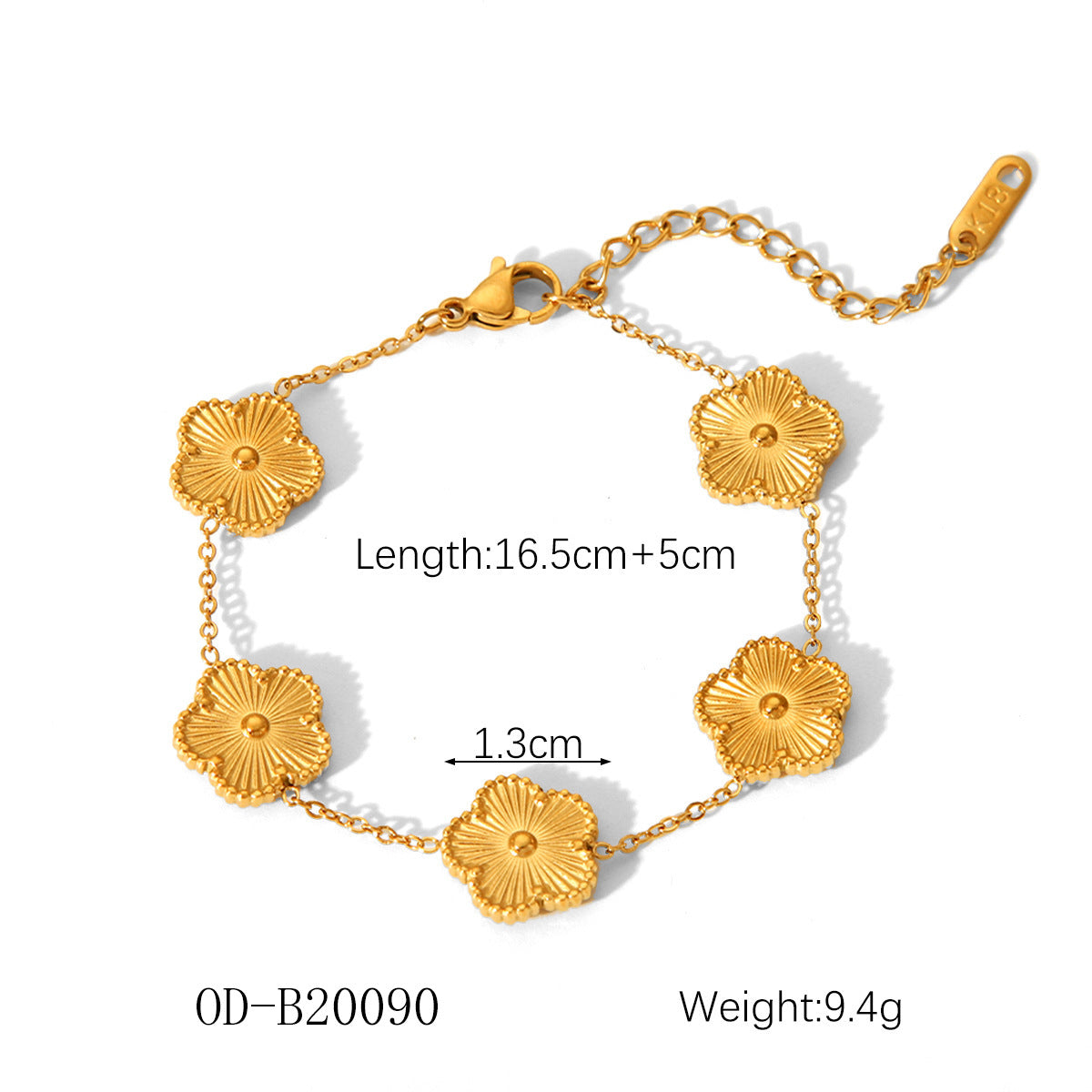 Wholesale  18K Bracelet Stainless Steel Twist Chain Bracelet Cuban Chain