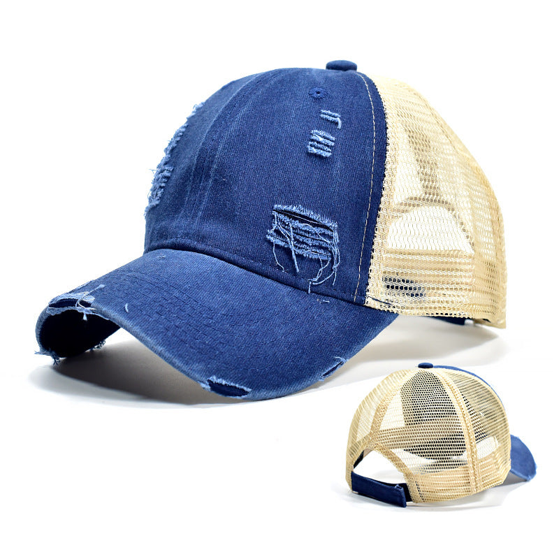 Wholesale Mesh Hat Cotton Hole Plain Baseball Cap ACC-HT-XinMao002