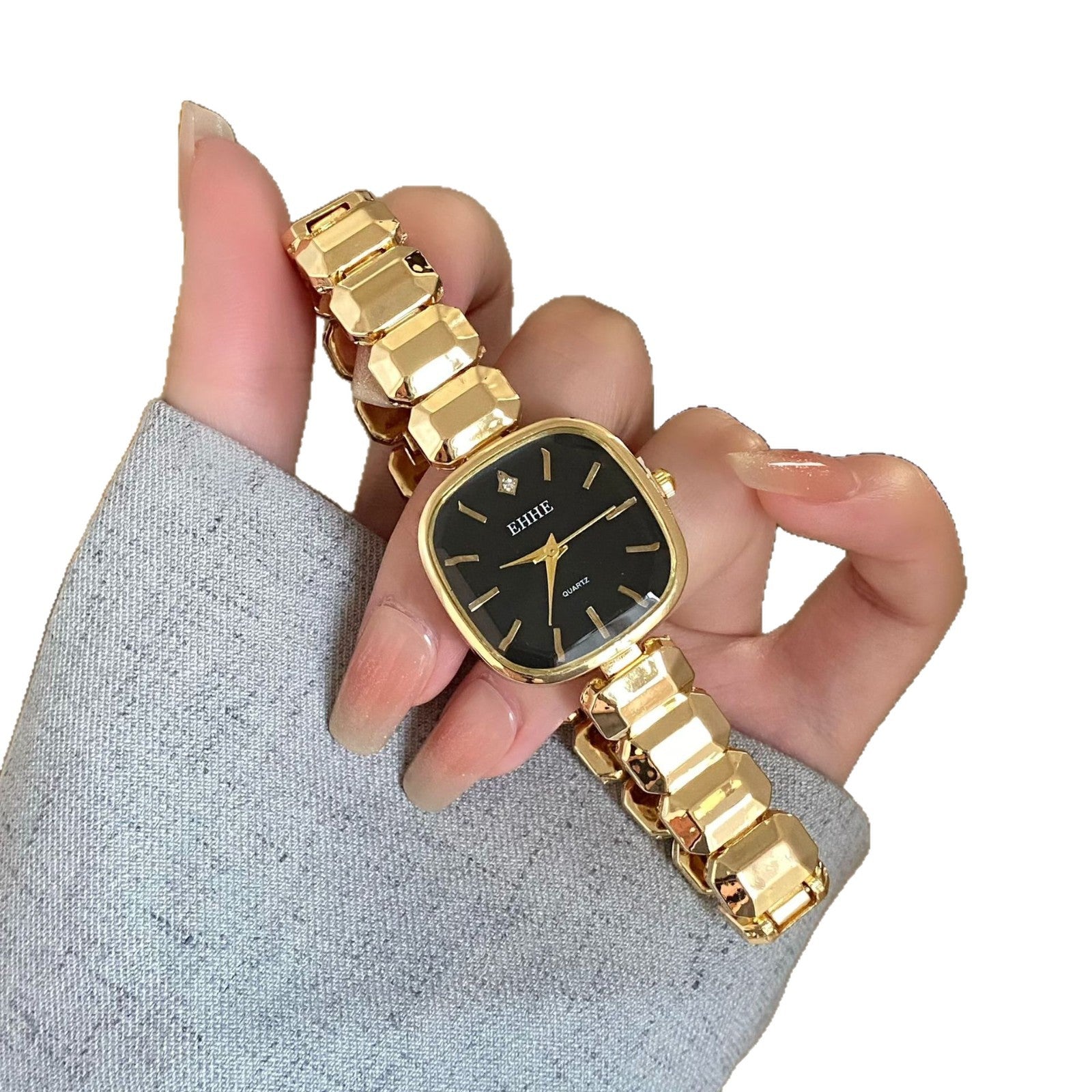 Wholesale Vintage Women S Square Quartz Watch Chic Fashion Accessory For Resale