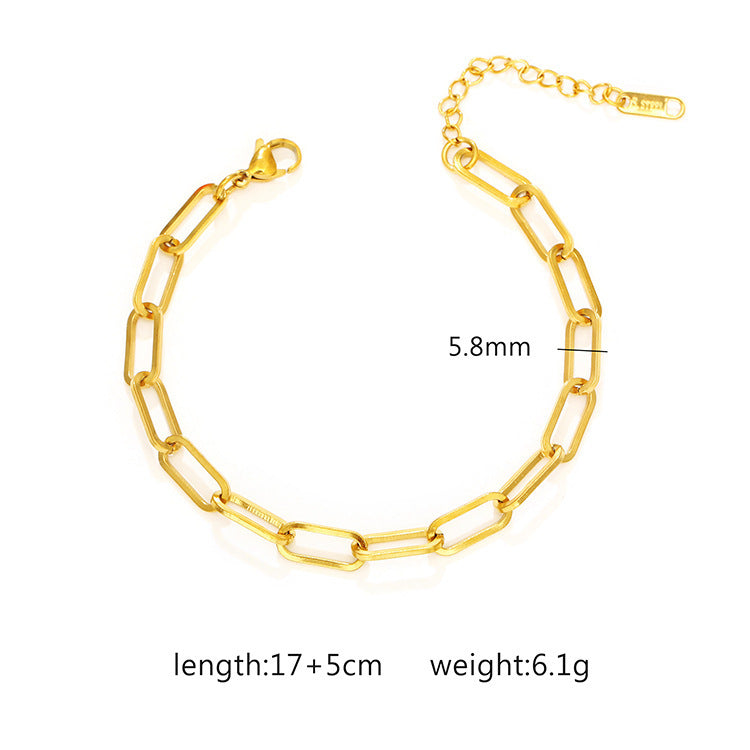 Wholesale Stainless steel plated 18K gold bracelet