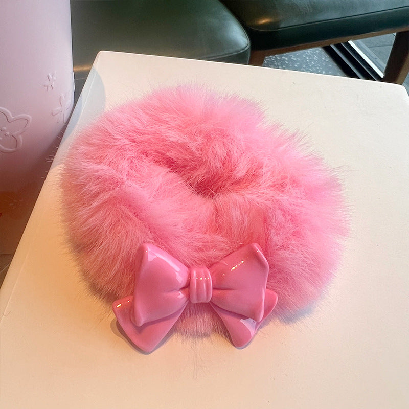 Wholesale Bowknot Plush Hair Tie ACCVIP-HS-Sanhe001