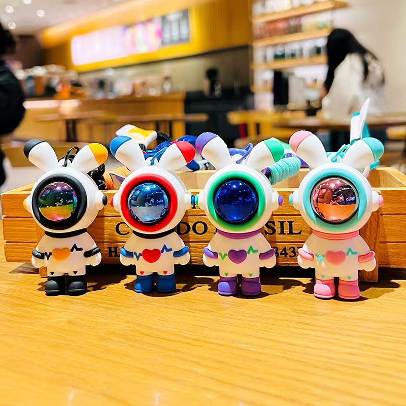 Wholesale Cartoon Astronaut Love Rabbit PVC Keychain Cute Keychain ACC-KC-ErLu011