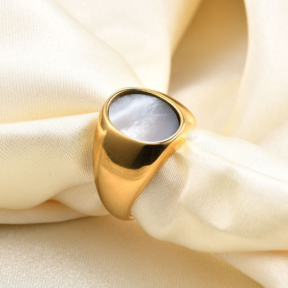 Wholesale Titanium Steel  simple 18K gold ring