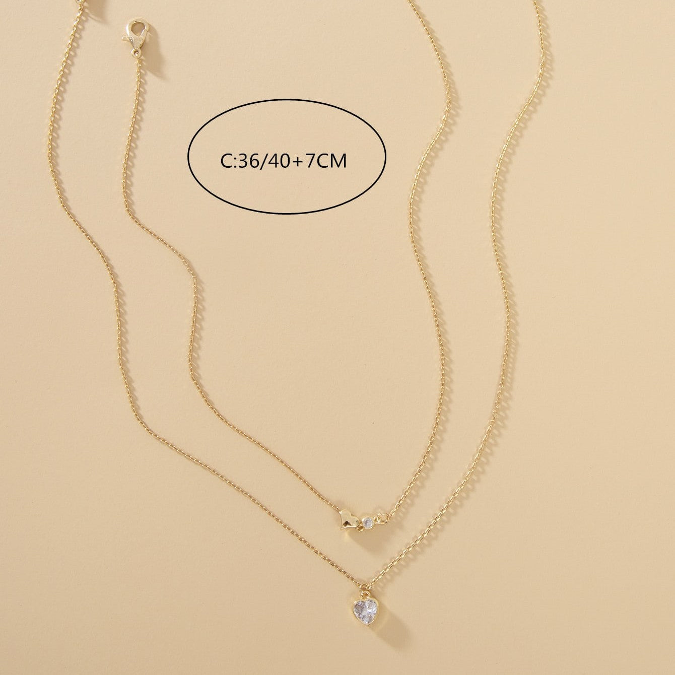 Wholesale  Light Luxury Full Diamond Love Necklace