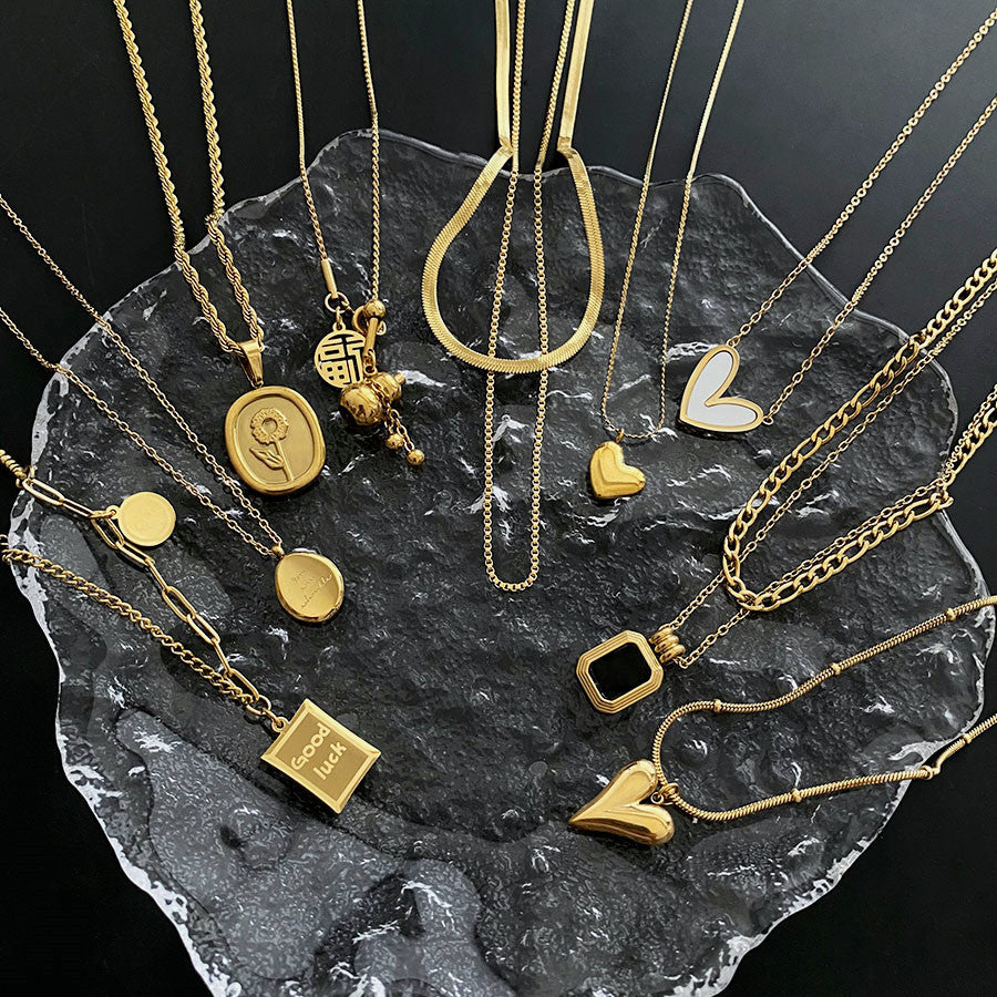 Wholesale Titanium Steel Necklace Rose Necklace ACC-NE-Yuxi016