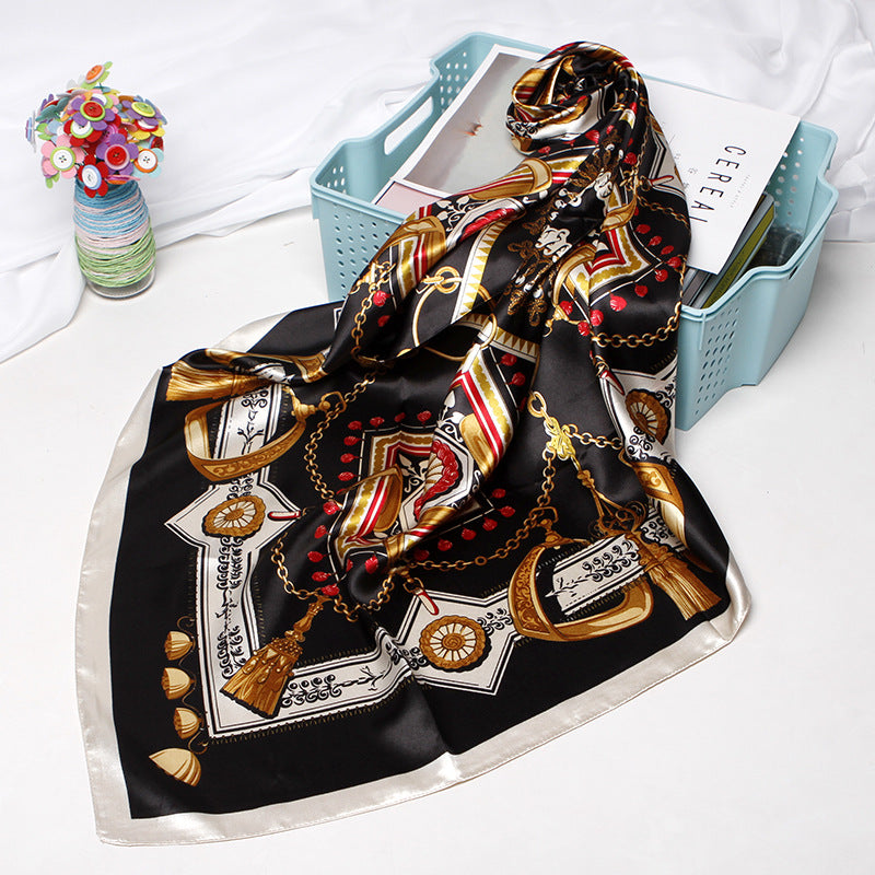 Wholesale Vintage Printed Satin Square f 90X90cm Women S Casual Summer Fashion Accessory