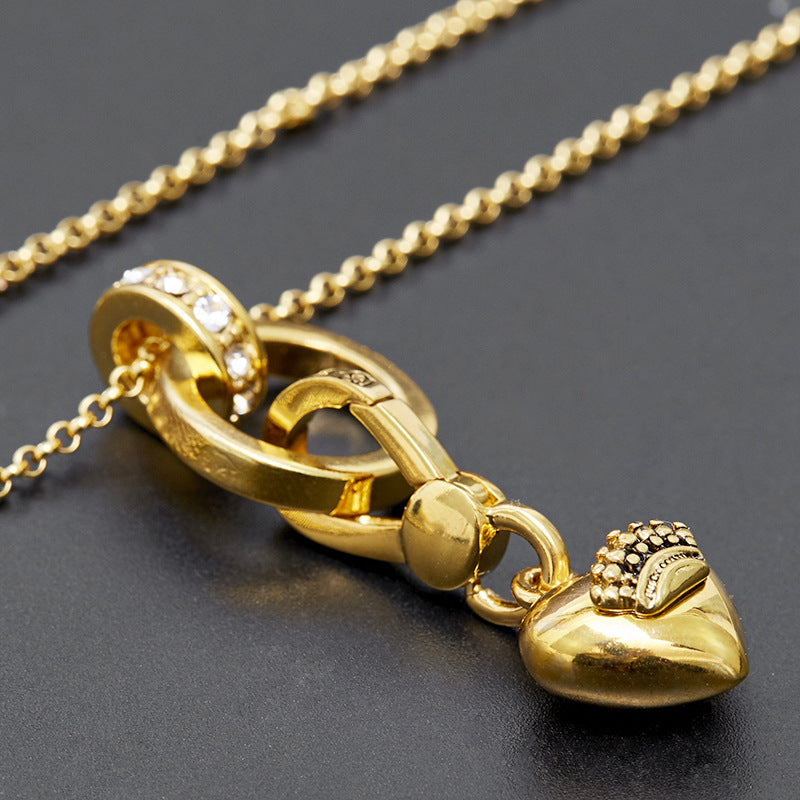 Wholesale Metal Long Love Pendant Necklace