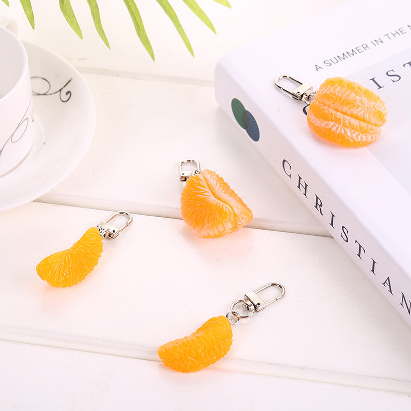 Wholesale Fruit  orange petal keychain