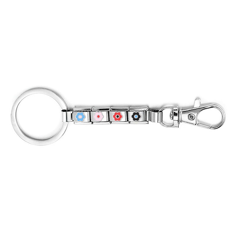 Wholesale Italian Module Keychain Bracelet Retro Creative Stylish Fashion DIY Italian Module Finished Keychain