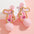 Wholesale cute handmade rice beads pink bunny easter earrings