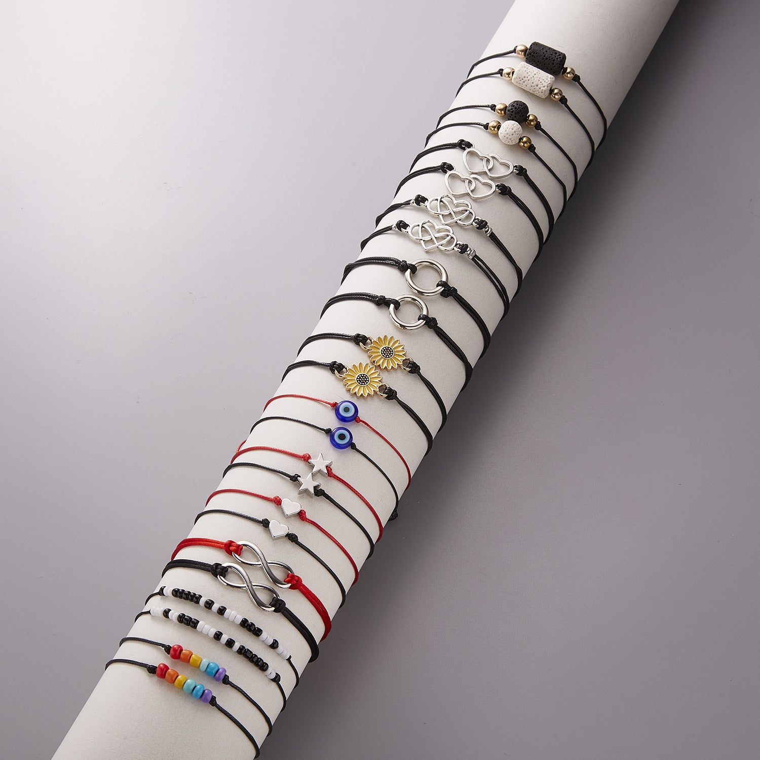 Wholesale Alloy Braided Adjustable Couple Bracelet